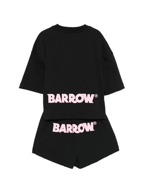 Completo bambina Barrow Kids nero con t-shirt e shorts BARROW KIDS | JGTR166110/92